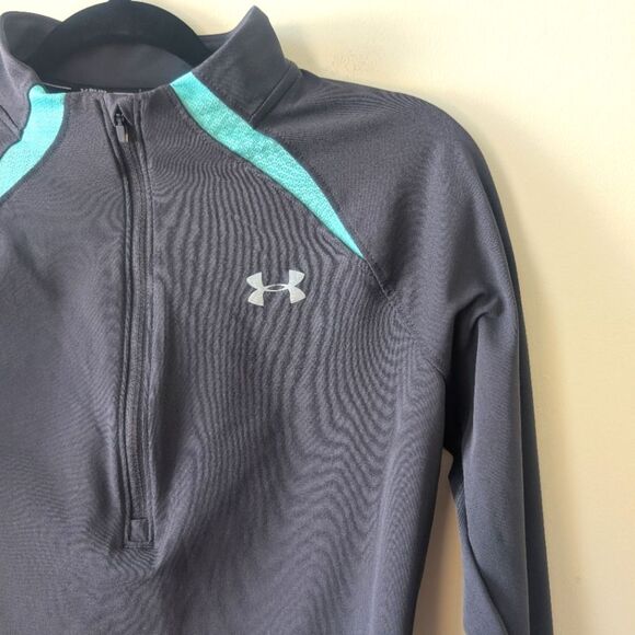 Under Armour Women's 1/2 Zip Grey Multi Running Activewear Size XS - Picture 3 of 6